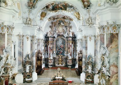 Interior of the benedictine abbey church, 1711-31 by J. M. and Feuchtmayer, J. A. Fischer